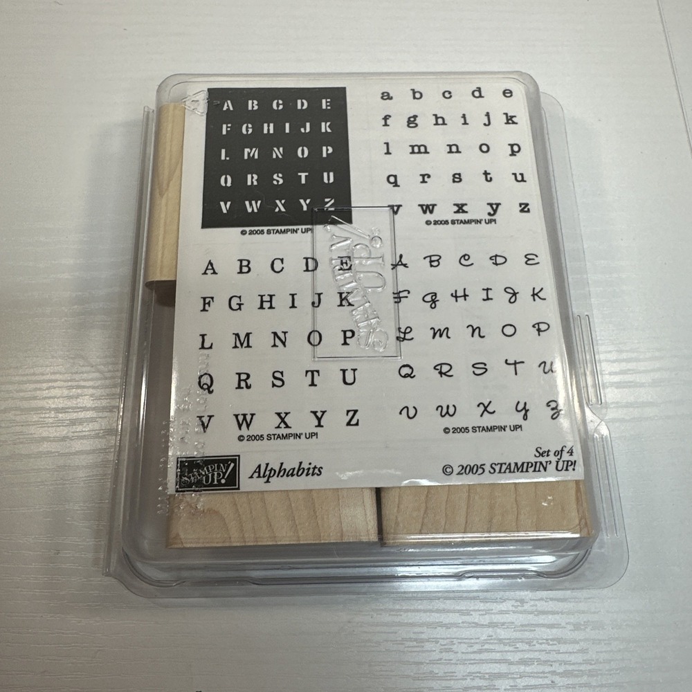 Vintage Stampin' Up! Alphabits Letters Alphabet Stamps Type Script Stencil Kit